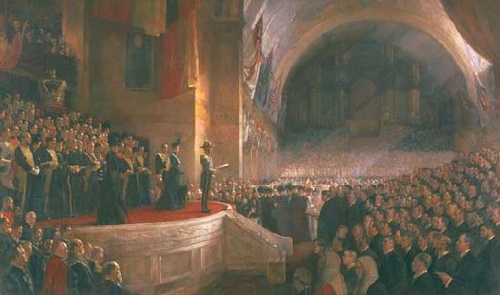 Tom roberts Opening of the First Parliament of the Commonwealth of Australia by H.R.H. The Duke of Cornwall and York Sweden oil painting art